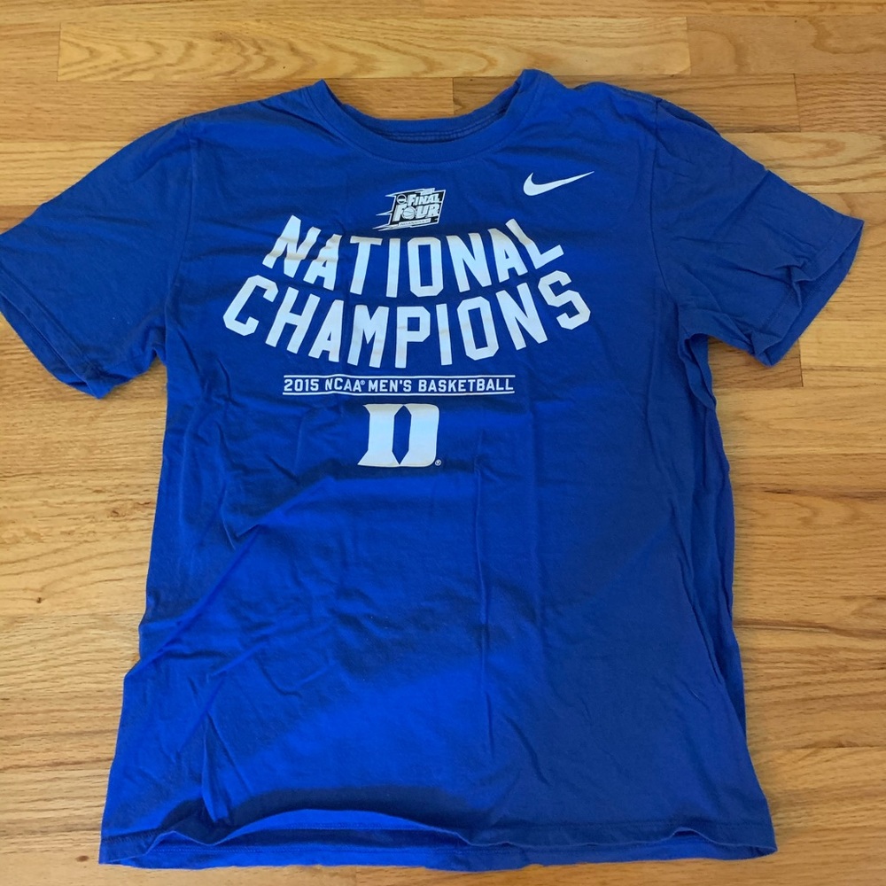 Nike Duke 2015 National Champions Tee- EUC Size M